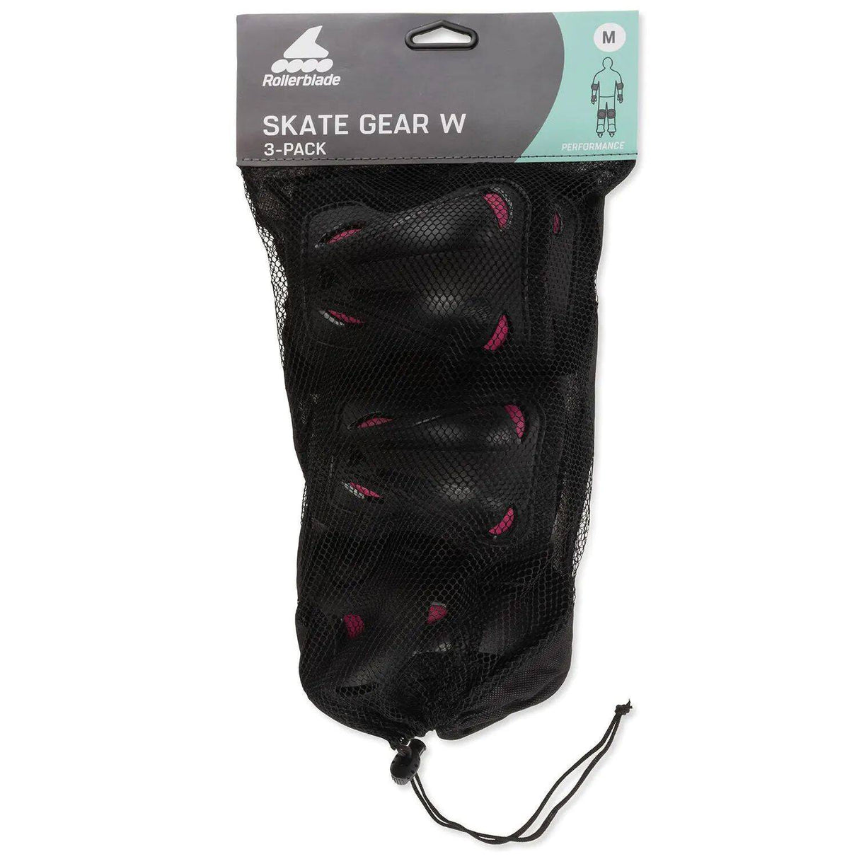 Rollerblade Skate Gear W 3 Pad Set - Black/Raspberry