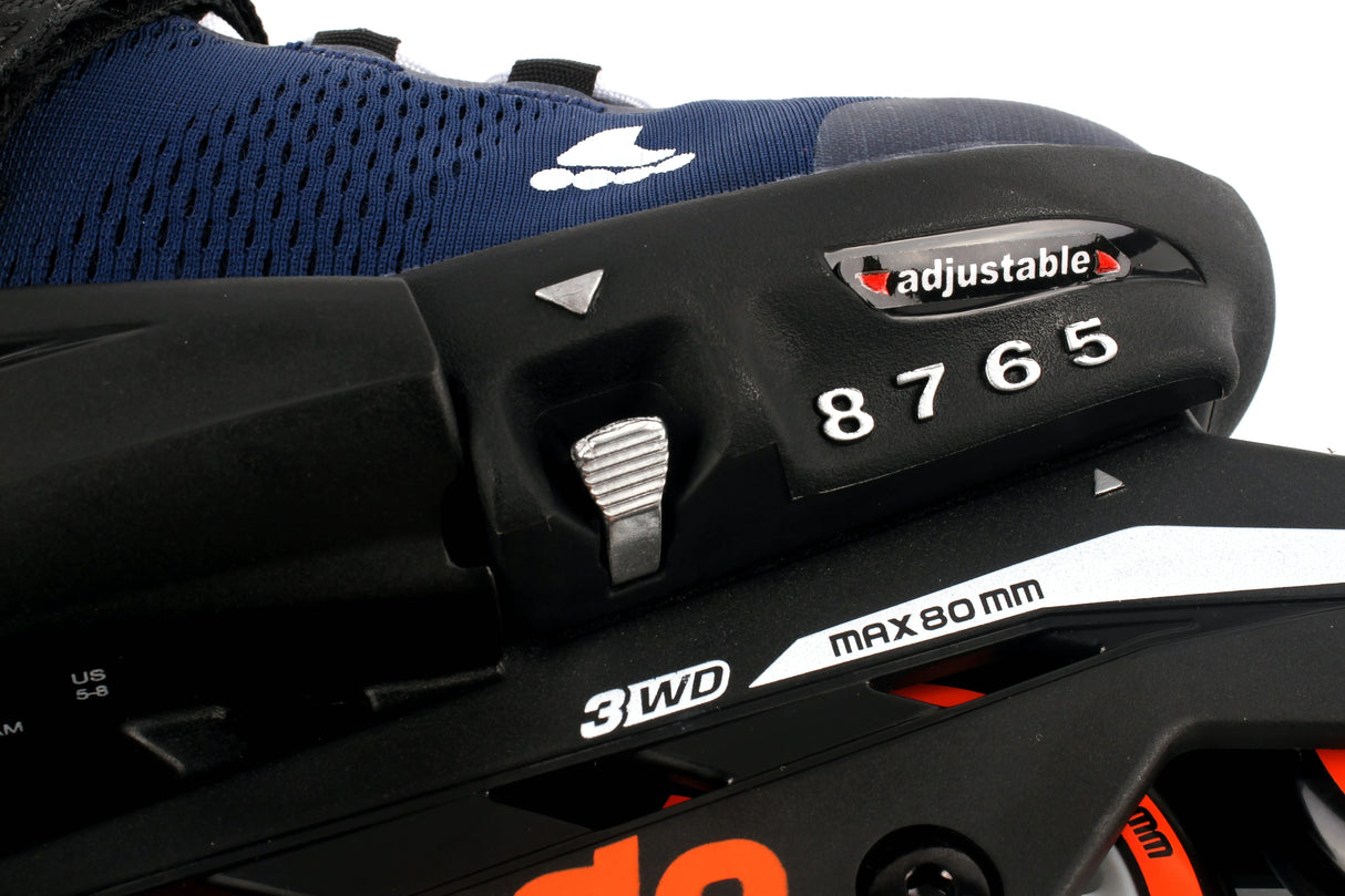 Rollerblade Microblade Adjustable Inline Skates - Blue/Orange