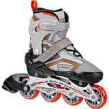 Roller Derby Stingray R7 Adjustable Inline Skates - Grey/Orange