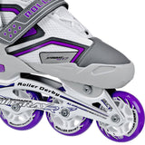 Roller Derby Stingray R7 Adjustable Inline Skates - White/Lilac