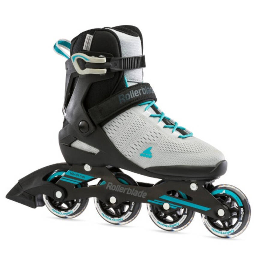 Rollerblade Spark 80 W Inline Roller Skates - Grey/Turquoise