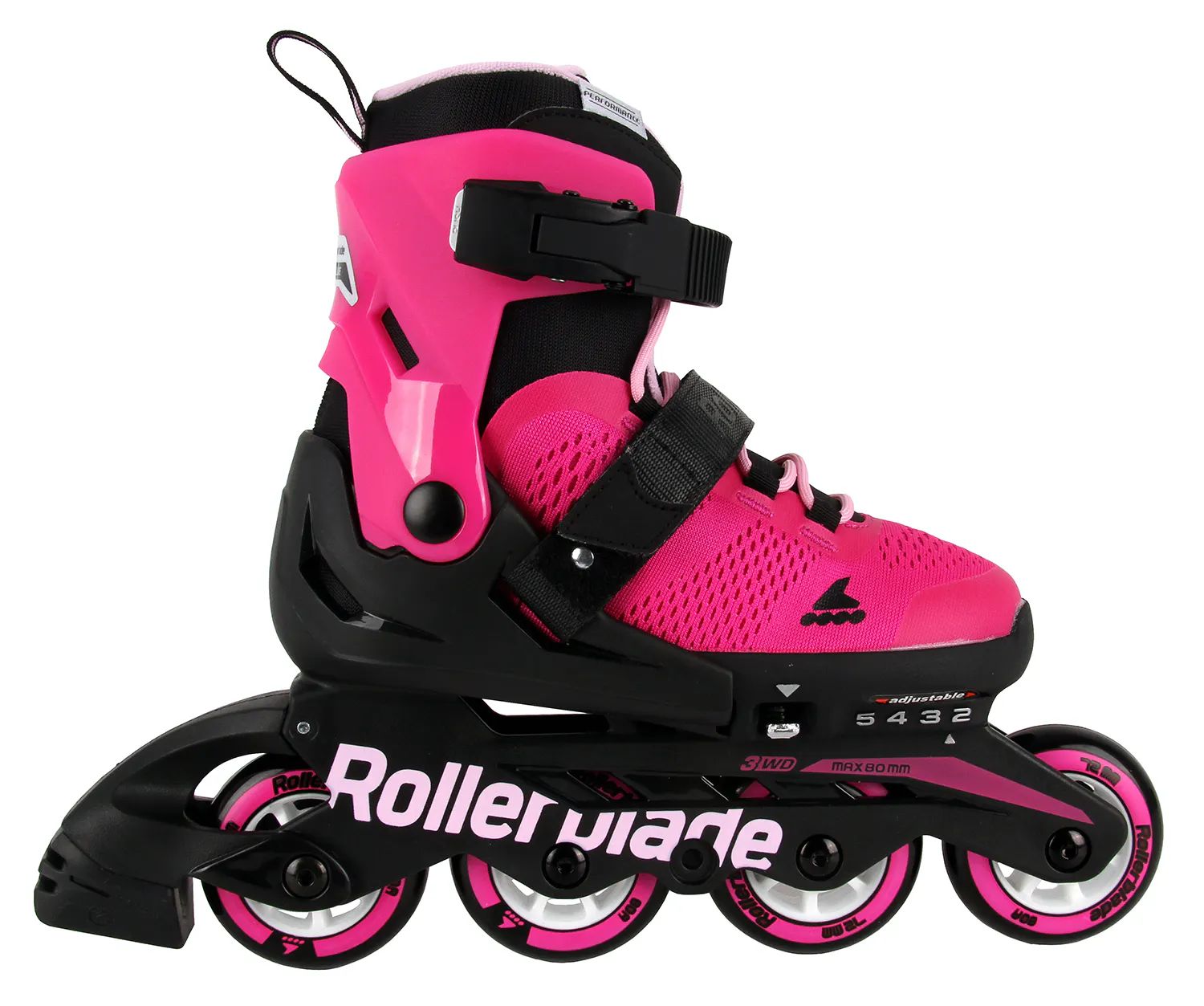 Rollerblade Microblade Girls Adjustable Inline Skates - Pink/Bubblegum