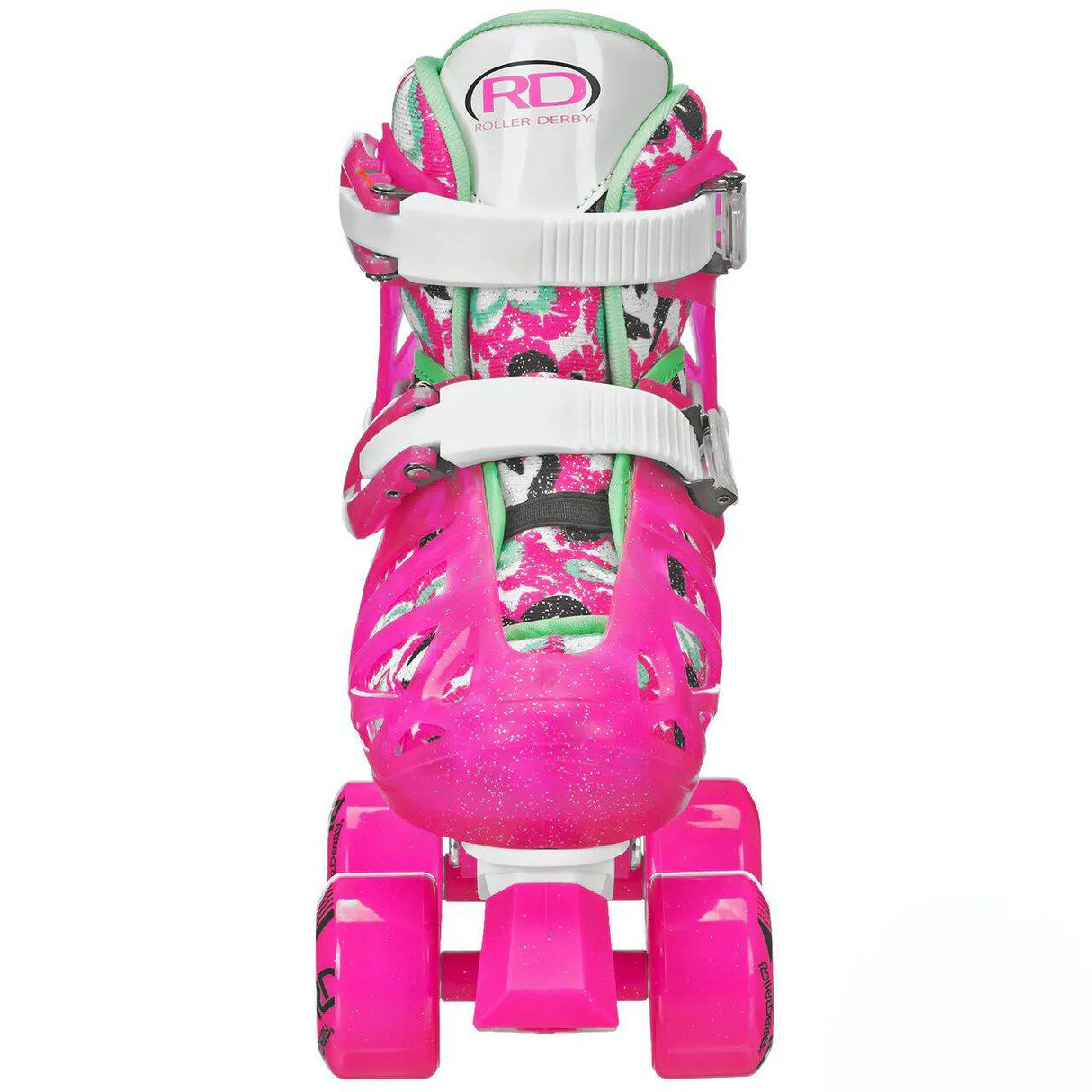Roller Derby Trac Star V2 Quad Roller Skates - White/Pink