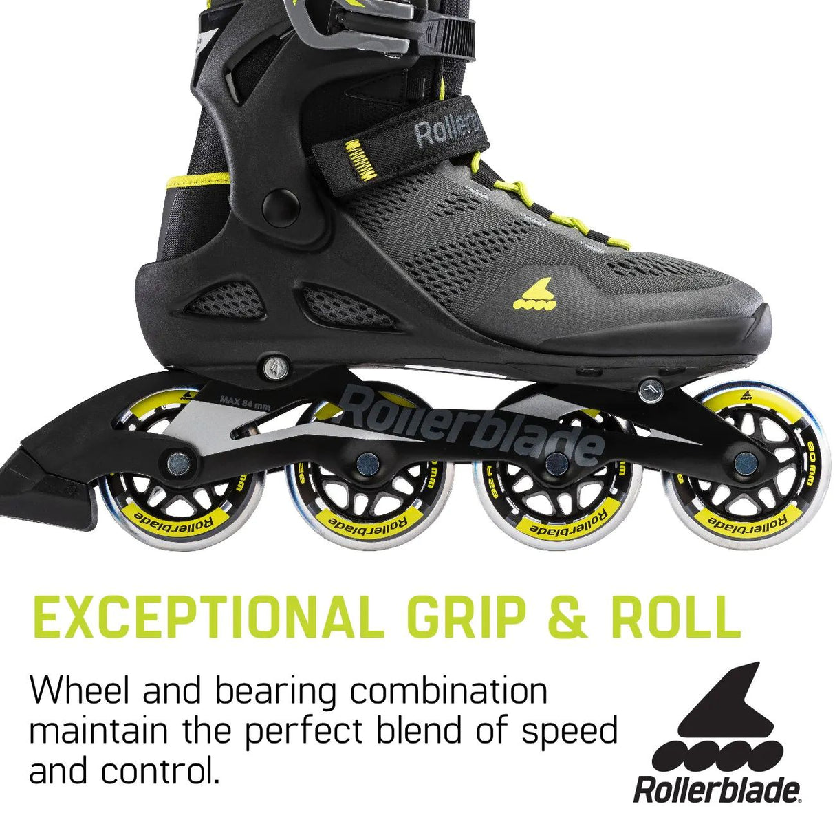 Rollerblade Macroblade 80 Fitness- Black/Lime