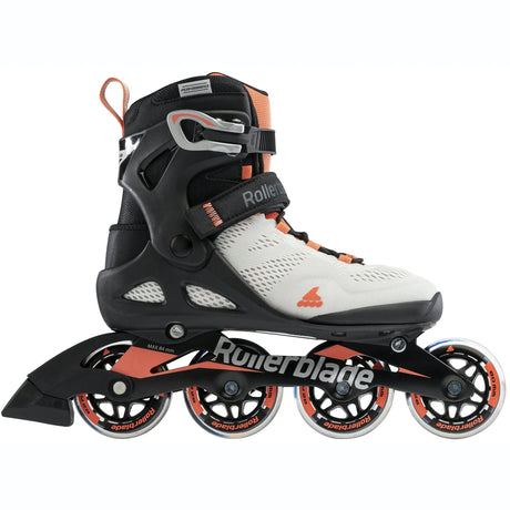 Rollerblade Macroblade 80 Fitness Skates - Glacier Grey/Coral