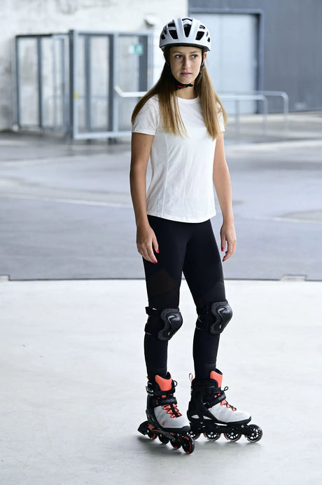 Rollerblade Macroblade 80 Fitness Skates - Glacier Grey/Coral