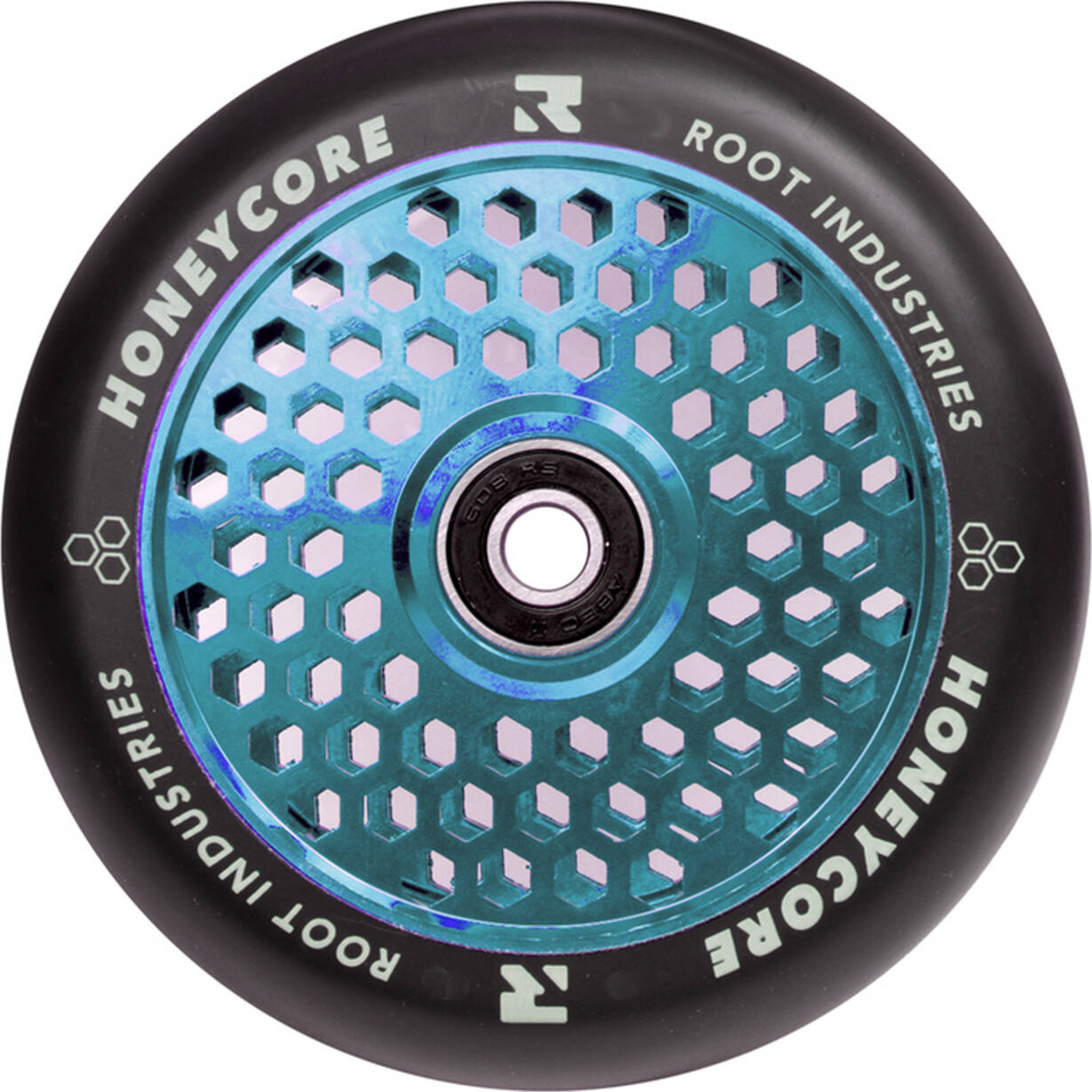 Root Industries Honey Core 120mm Scooter Wheel - Black/Sky Blue