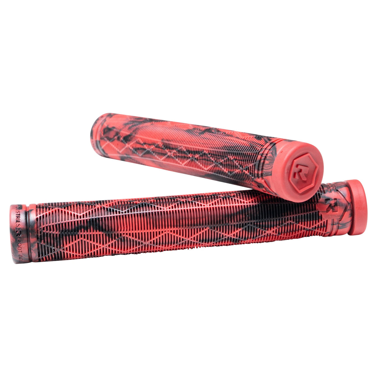 Root Industries Fractal Scooter Bar Grips - Red/Black