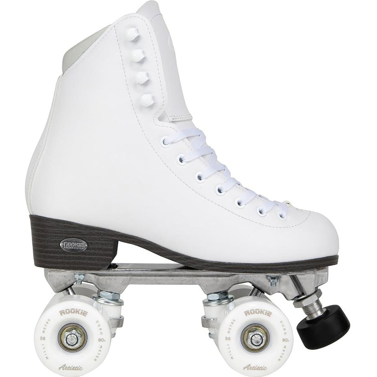 Rookie Artistic Quad Roller Skates - White