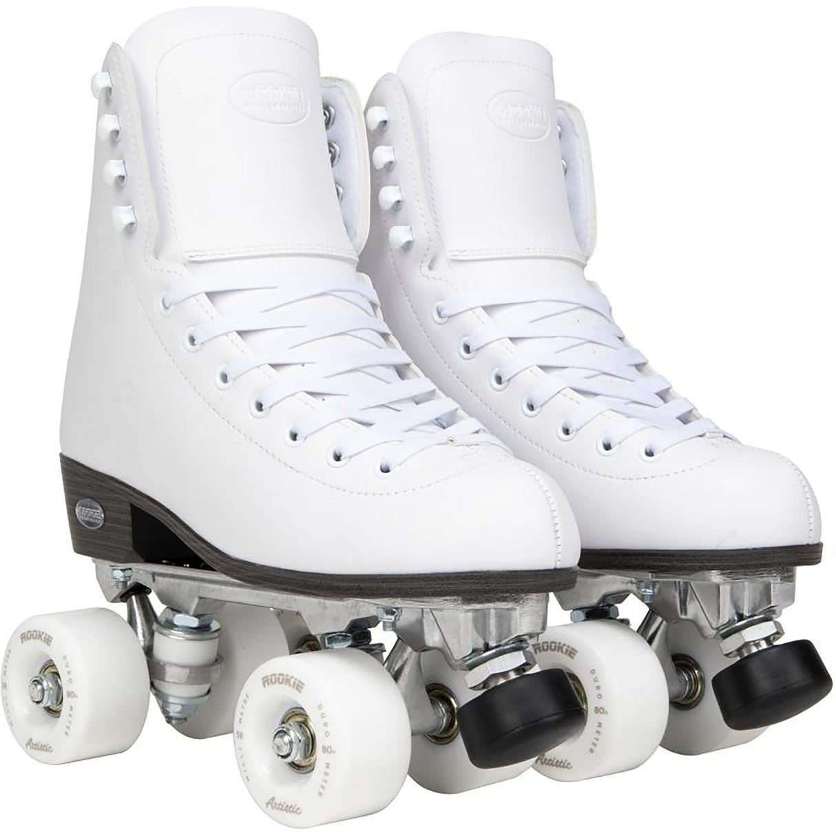 Rookie Artistic Quad Roller Skates - White