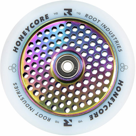 Root 110mm Honey Core Scooter Wheel - White/Neochrome