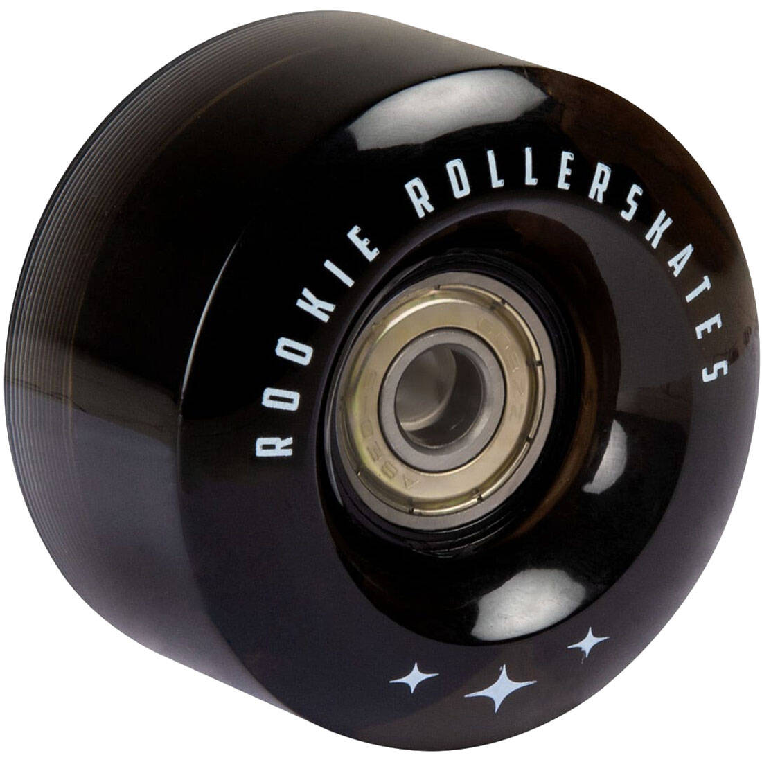Rookie LED Flash Quad Roller Skate Wheels 58mm - Clear Black