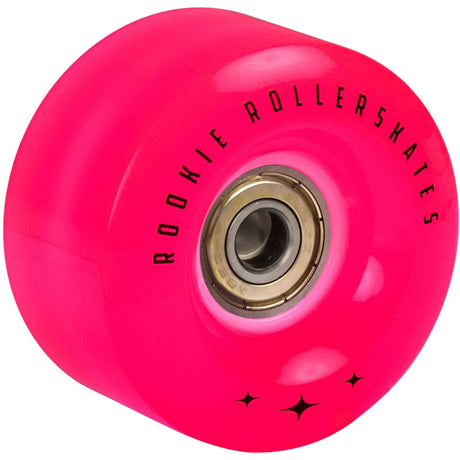 Rookie LED Flash Quad Roller Skate Wheels 58mm - Clear Pink
