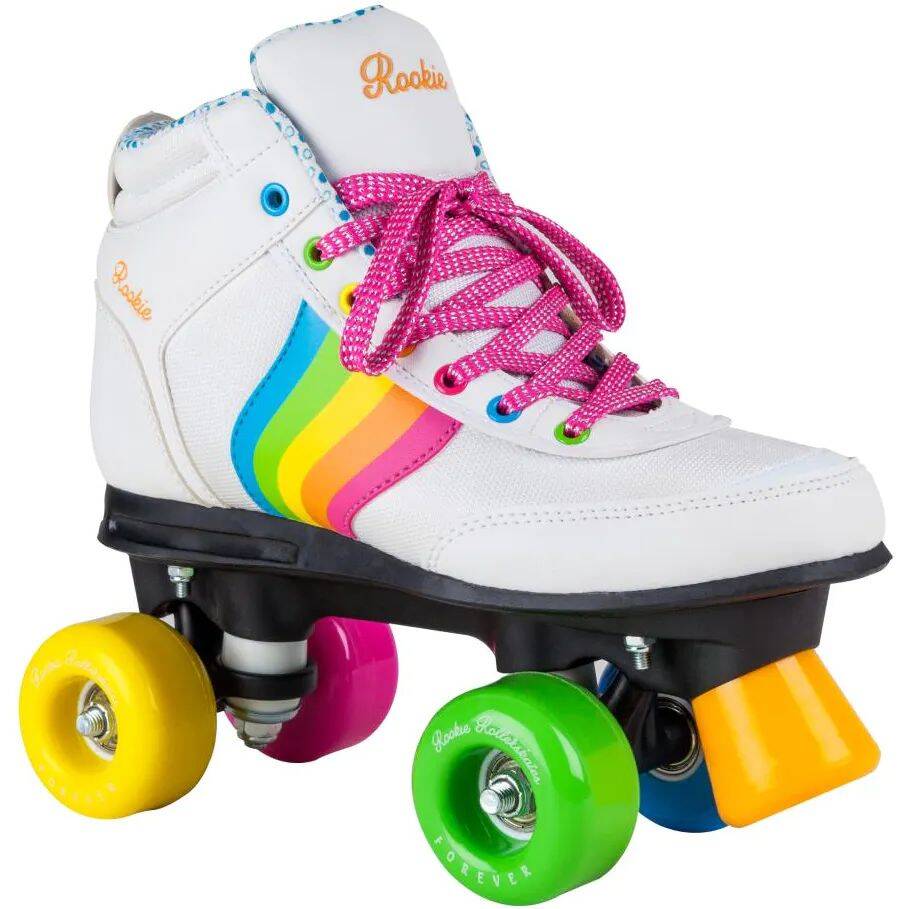 Rookie Forever Rainbow Quad Roller Skates - White