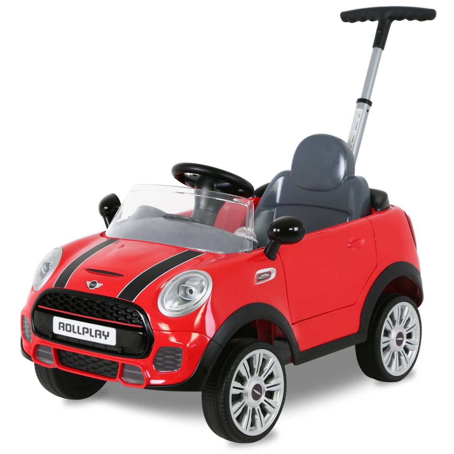 Rollplay Mini Cooper Push Car w/ Parental Handle - Red