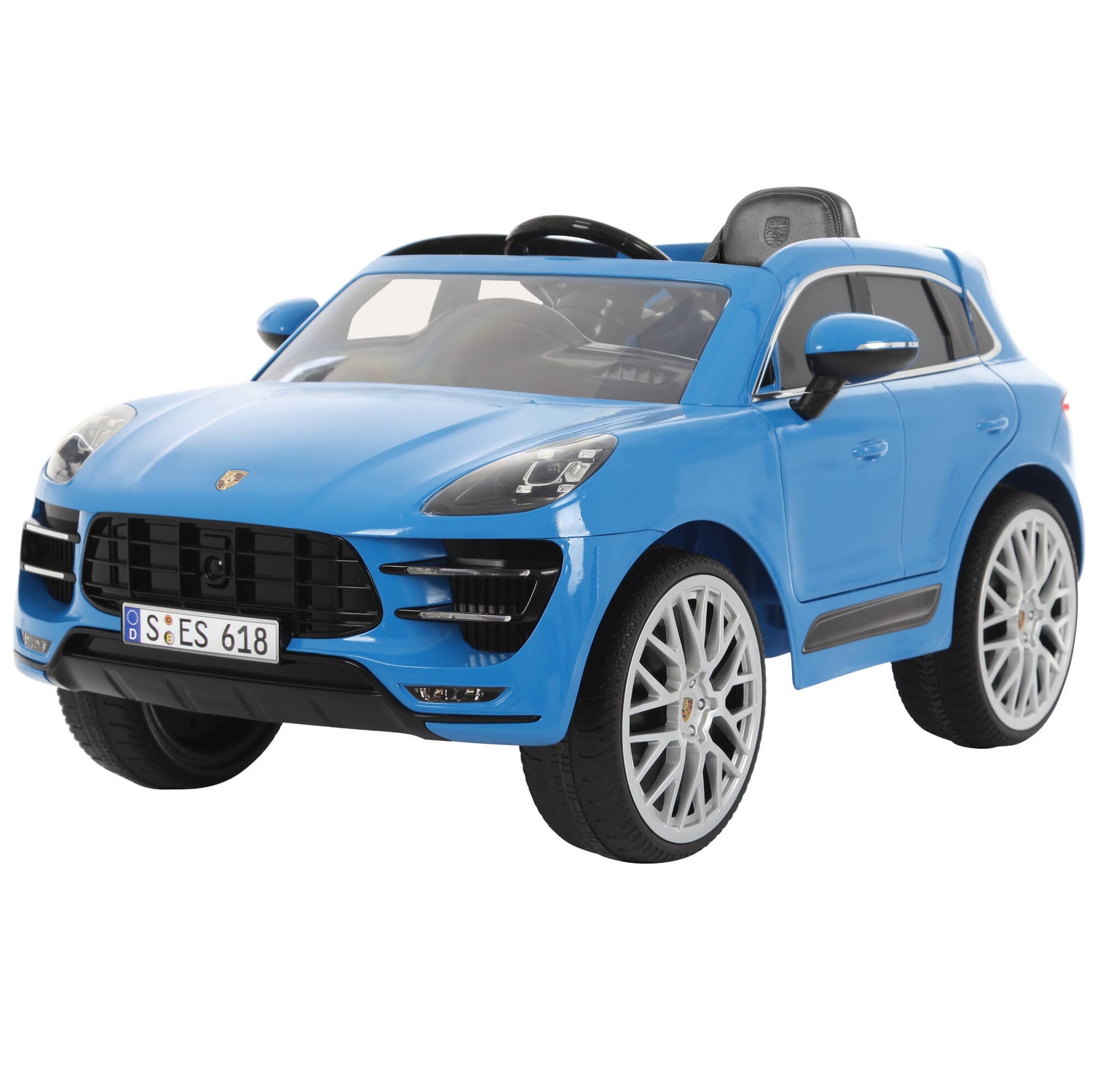 Rollplay Porsche Macan 12 Volt Premium Electric Ride On w/Remote Control - Blue