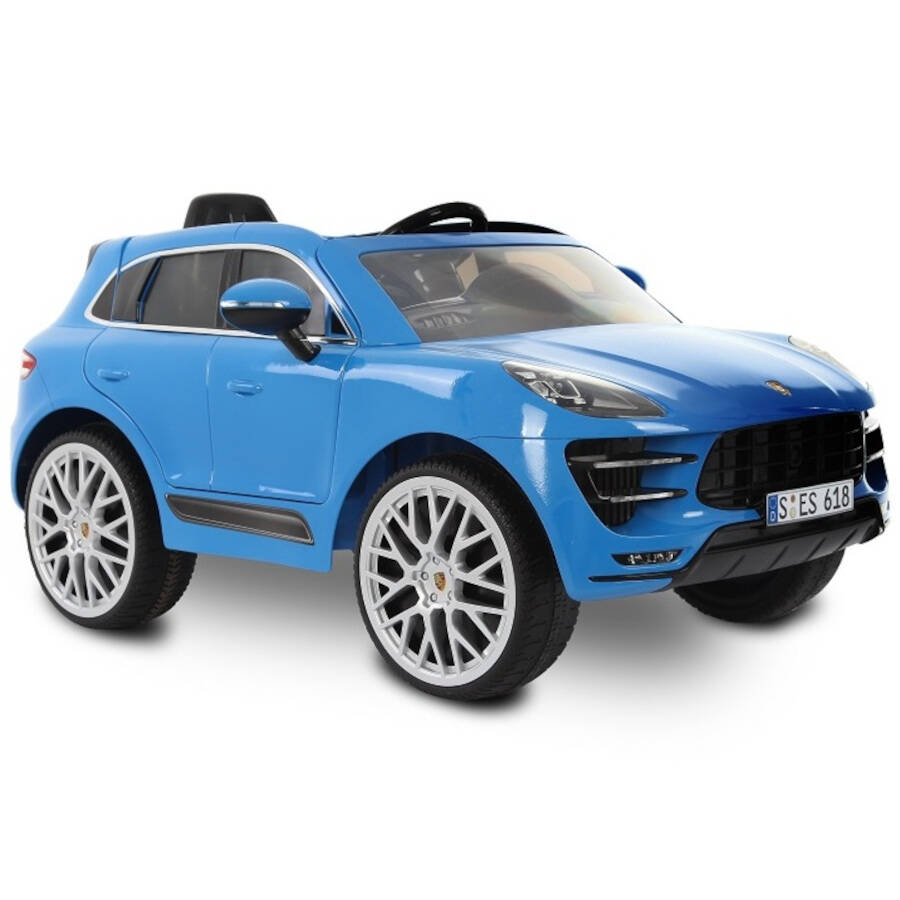 Rollplay Porsche Macan 12 Volt Premium Electric Ride On w/Remote Control - Blue