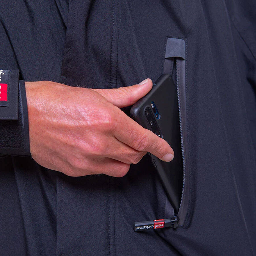 Red Original Pro Long Sleeve Changing Robe Jacket EVO - Stealth Black