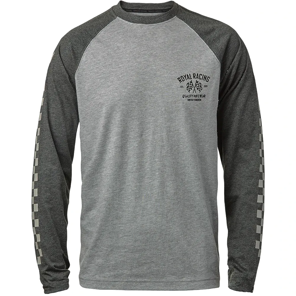 Royal Core Flag Long Sleeve Jersey - Grey/Black XSmall