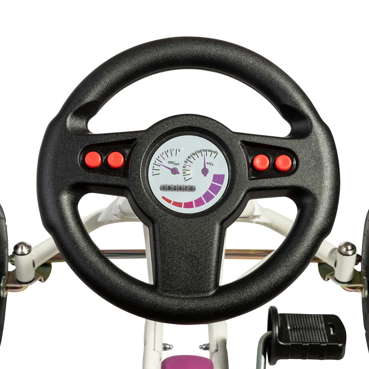 Rolly Toys Air Runner Go Kart - Pink/White