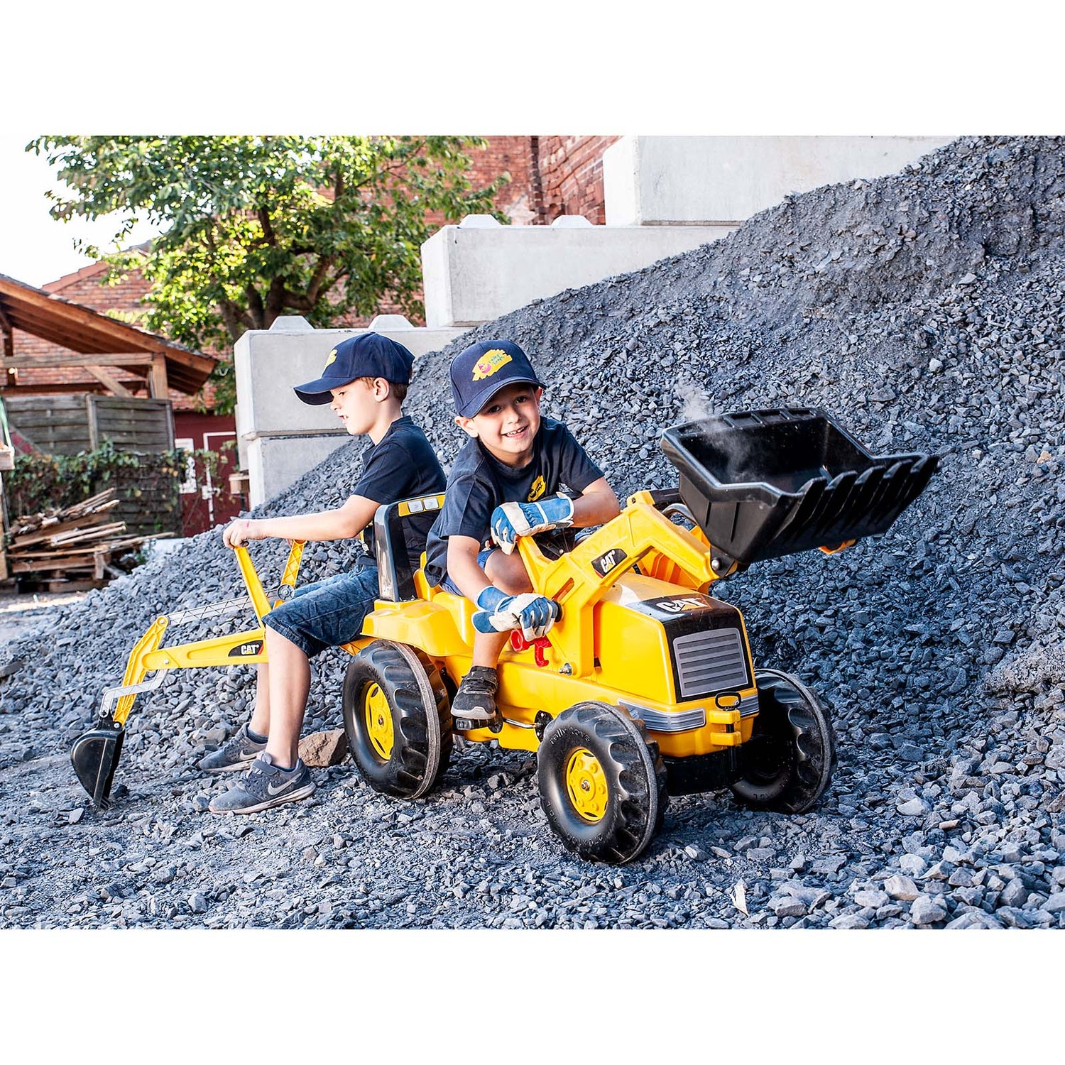 Rolly Toys CAT Tractor w/ Frontloader & Rear Excavator
