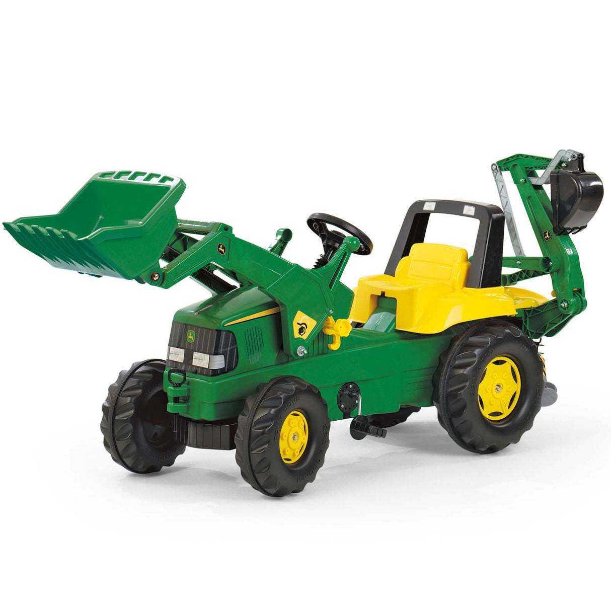 Rolly Toys John Deere Tractor w/ Frontloader & Rear Excavator
