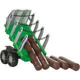 Rolly Toys Timber Trailer & Logs - Green