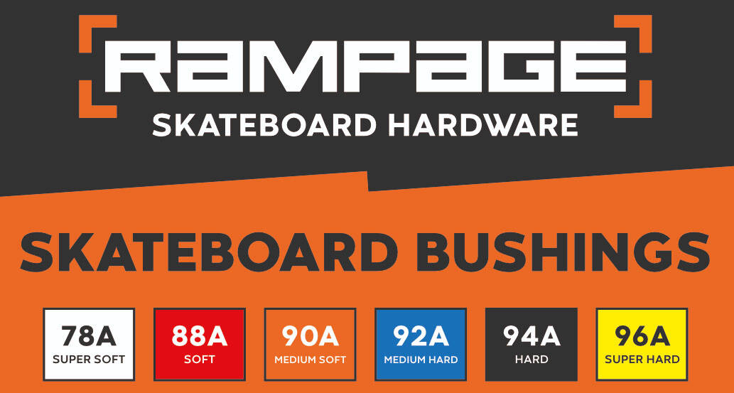 Rampage Skateboard Bushings - Orange 90A (Medium/Soft)