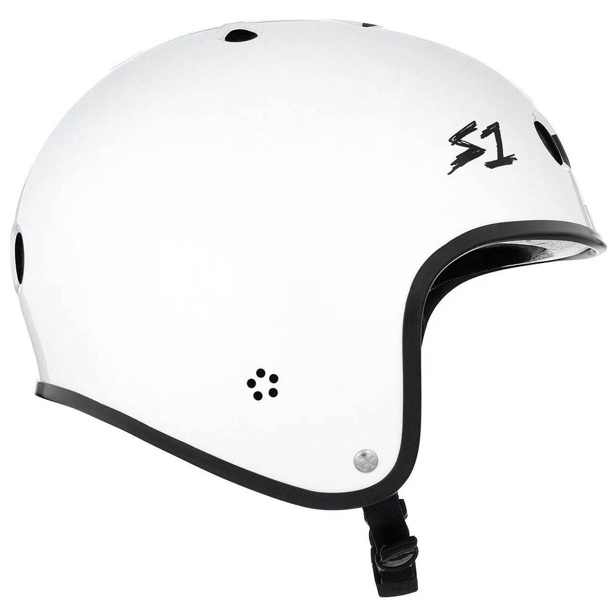 S1 Retro Lifer Helmet - White Gloss Black Checker