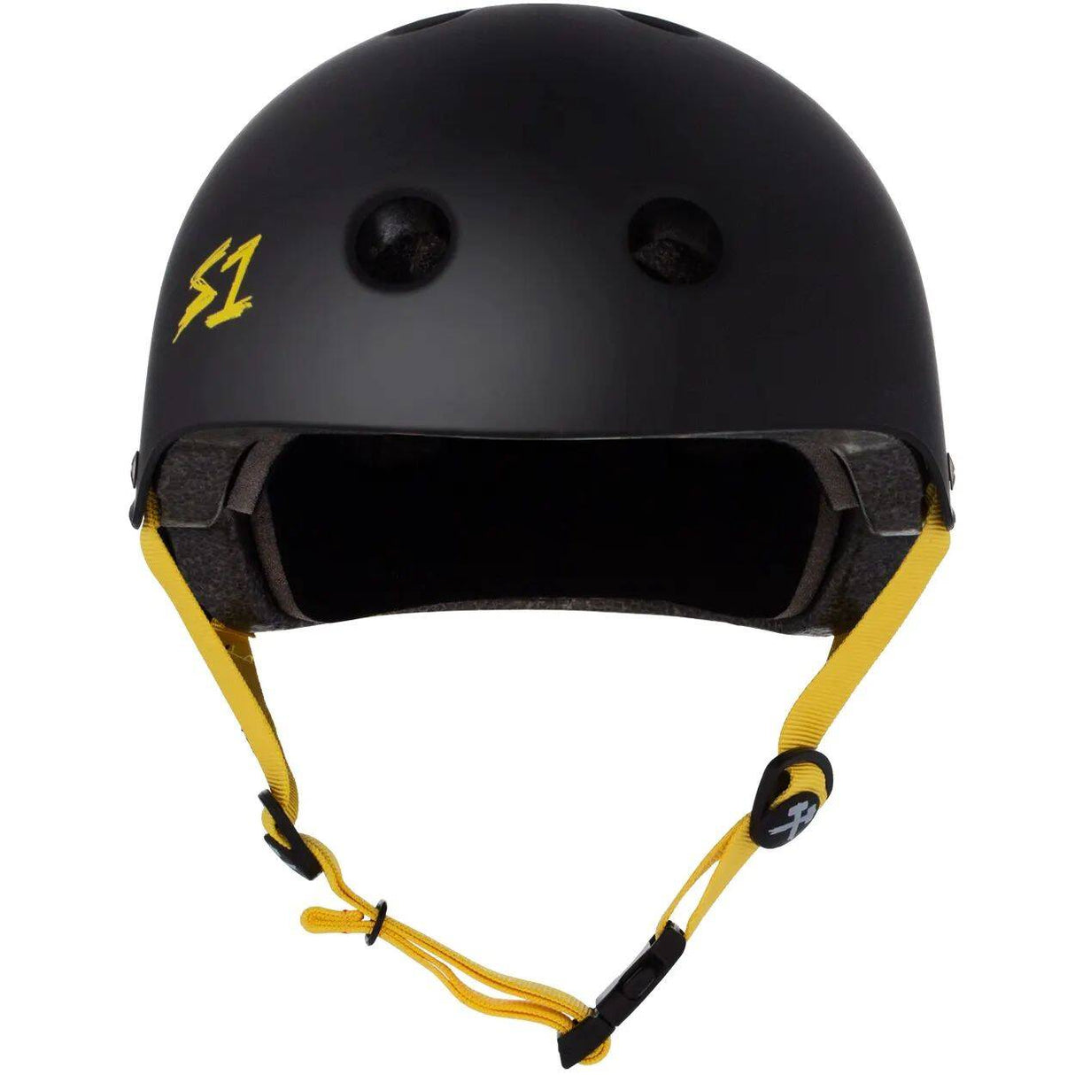 S1 Lifer Multi Impact Helmet - Matte Black/Yellow Strap