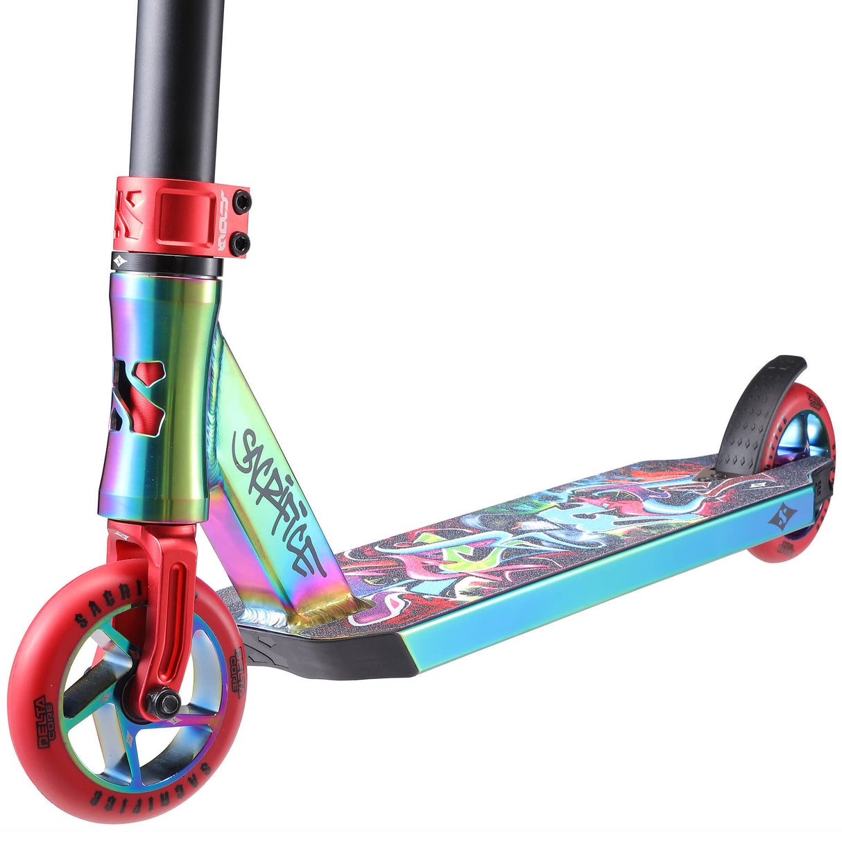 Sacrifice Flyte 115 V2 Stunt Scooter - Neochrome/Red Graffiti