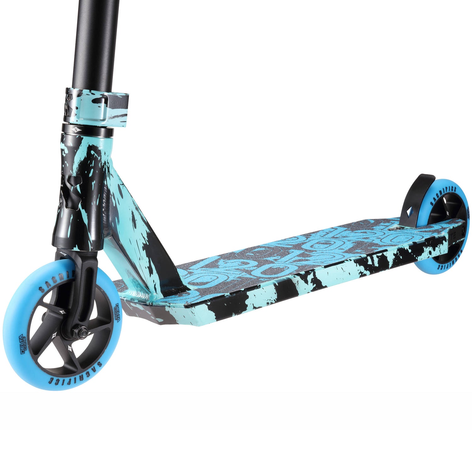 Sacrifice Flyte 120 V2 Stunt Scooter - Teal/Black Splat