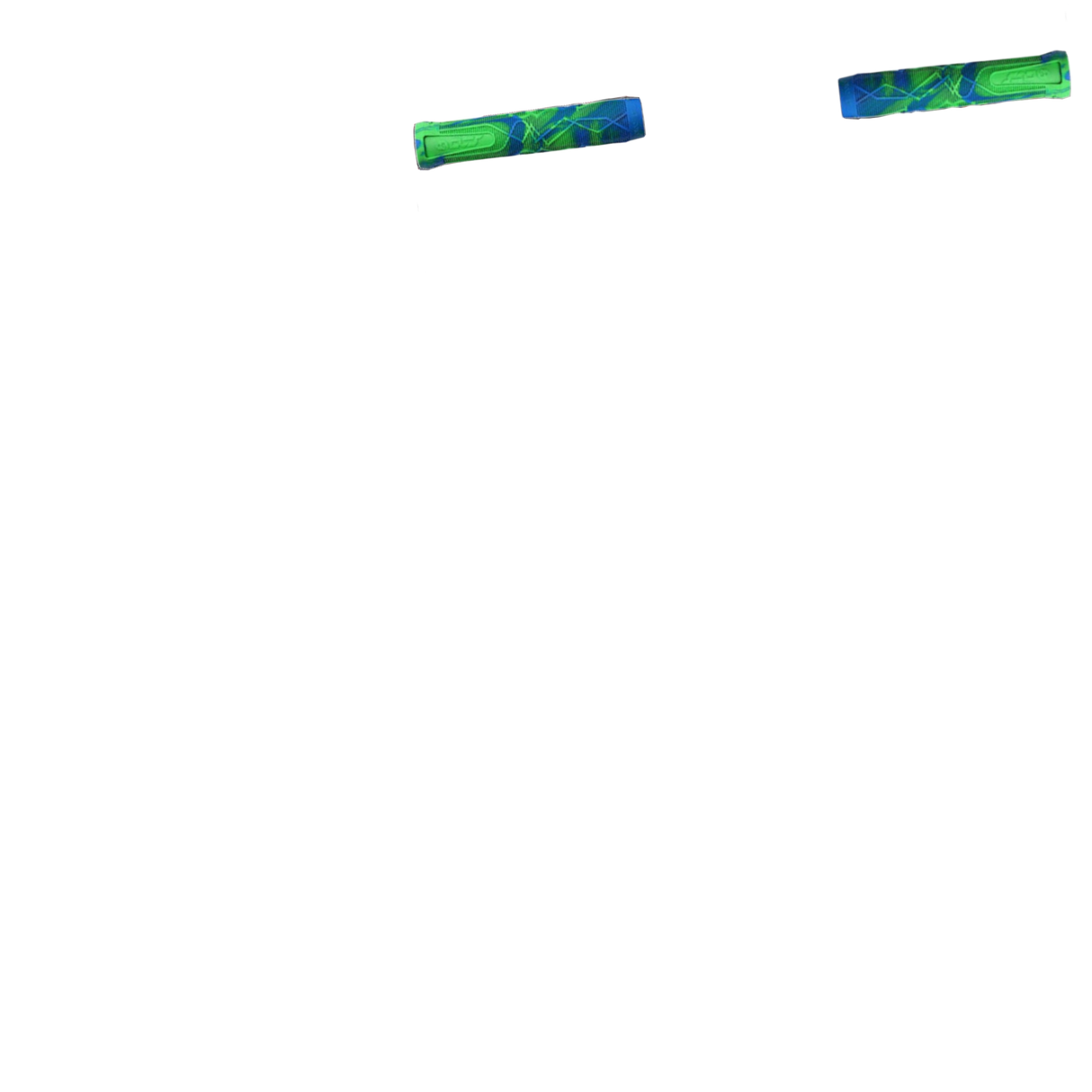 Sacrifice Spy Scooter Grips - Blue/Green
