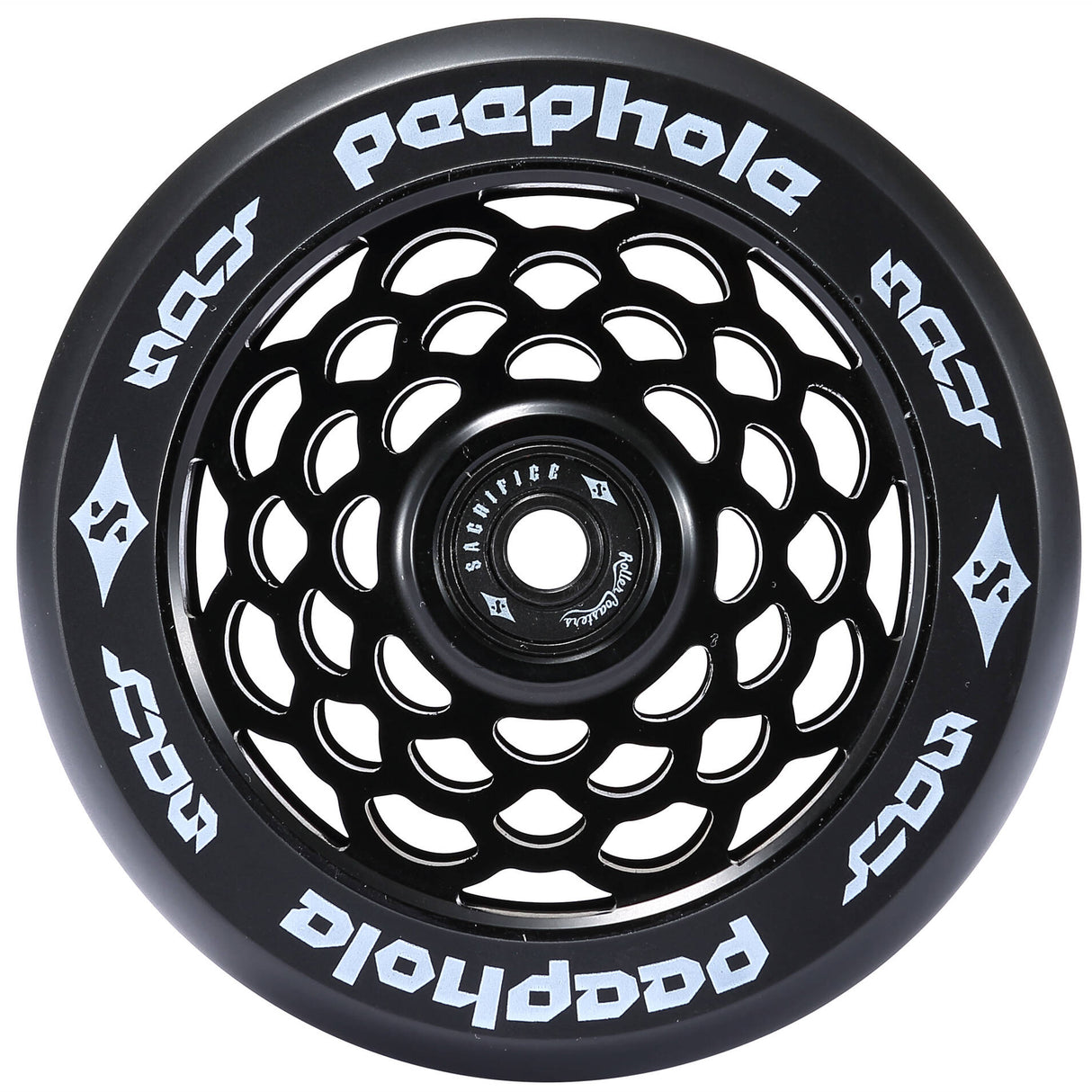 Sacrifice Peephole 110mm Scooter Wheels (pair) - Black