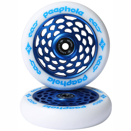 Sacrifice Peephole Scooter Wheels 110mm (pair) - Blue