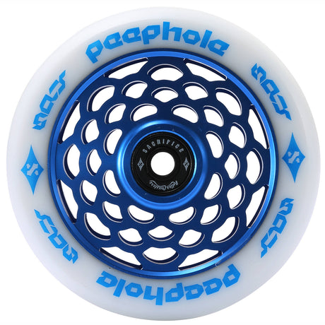 Sacrifice Peephole 110mm Scooter Wheels (pair) - Blue