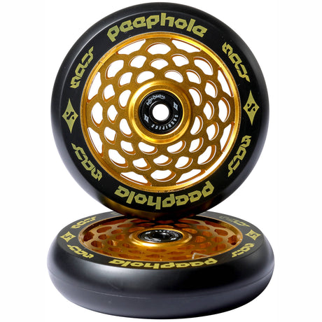 Sacrifice Peephole Scooter Wheels 110mm (pair) - Gold