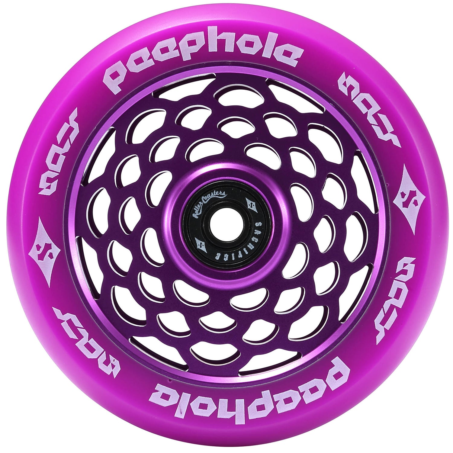 Sacrifice Peephole 110mm Scooter Wheels (pair) - Purple