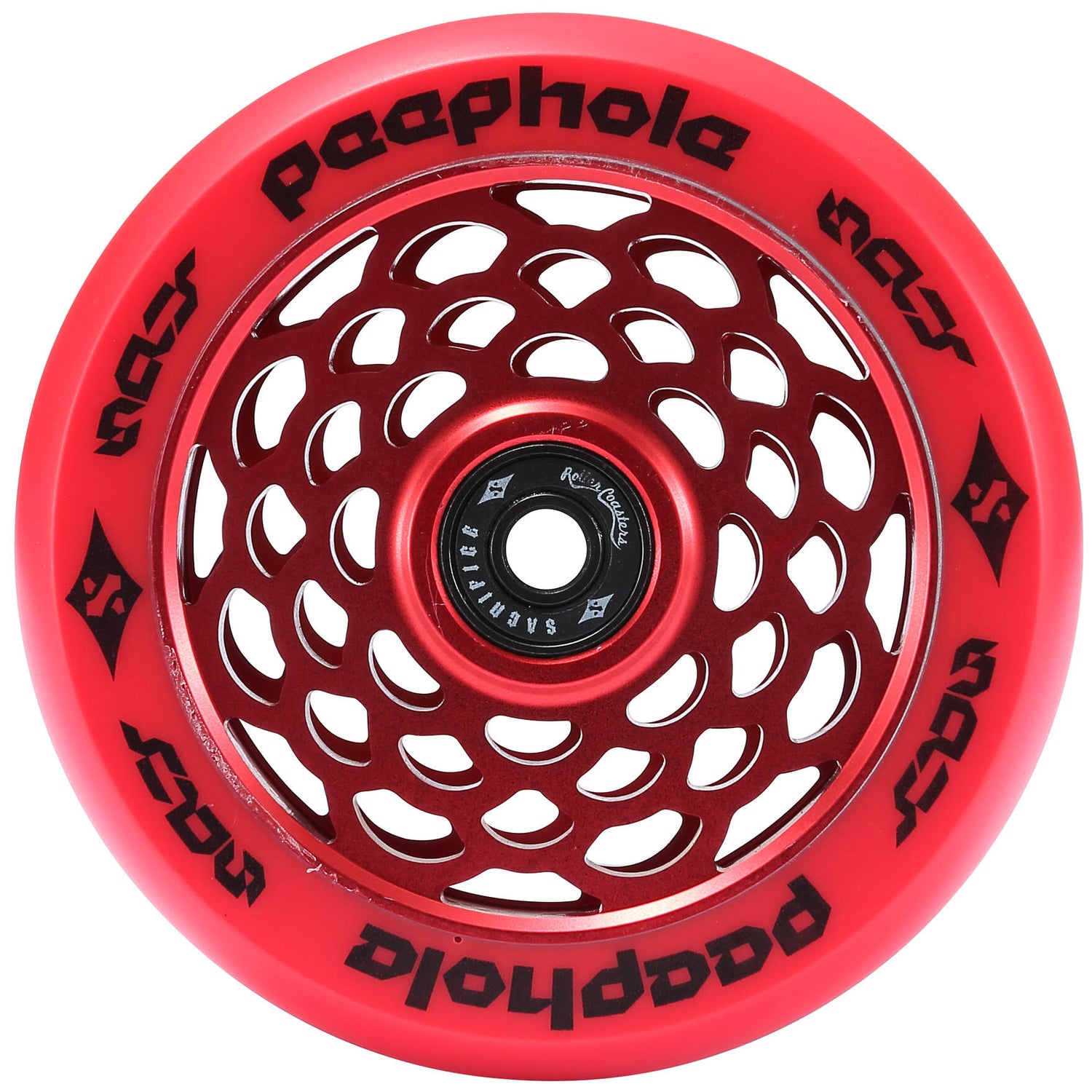 Sacrifice Peephole 110mm Scooter Wheels (pair) - Red