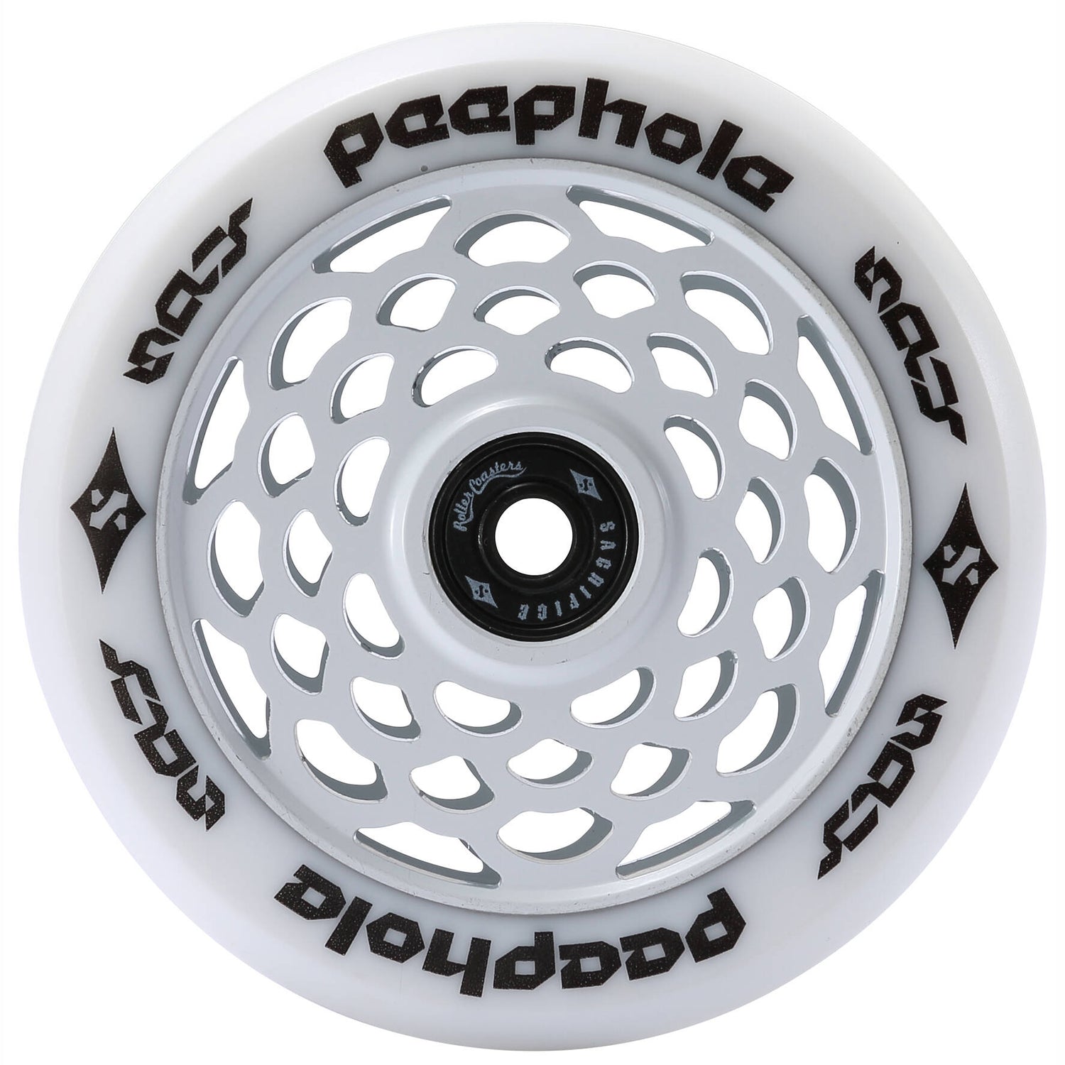 Sacrifice Peephole 110mm Scooter Wheels (pair) - White