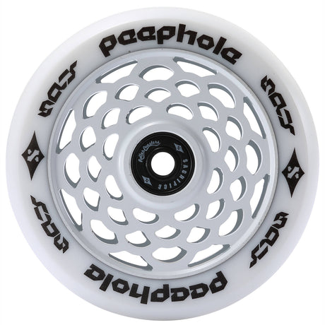Sacrifice Peephole 110mm Scooter Wheels (pair) - White