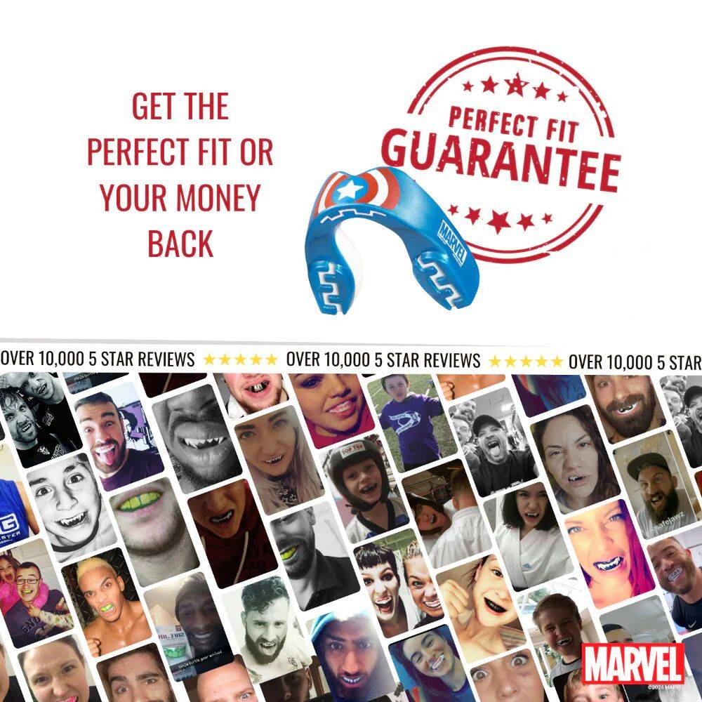 Safejawz Marvel Junior Mouth Guards - Captain America