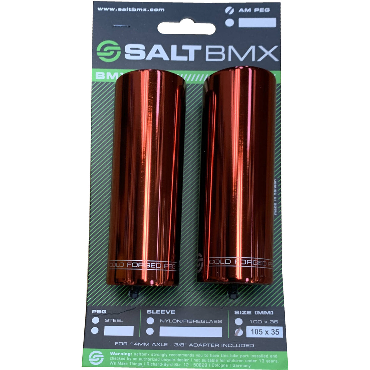 Salt AM Steel BMX Peg - Red