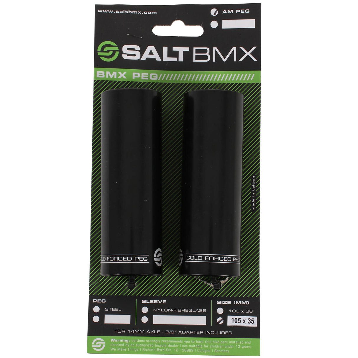 Salt AM Steel BMX Peg - Black