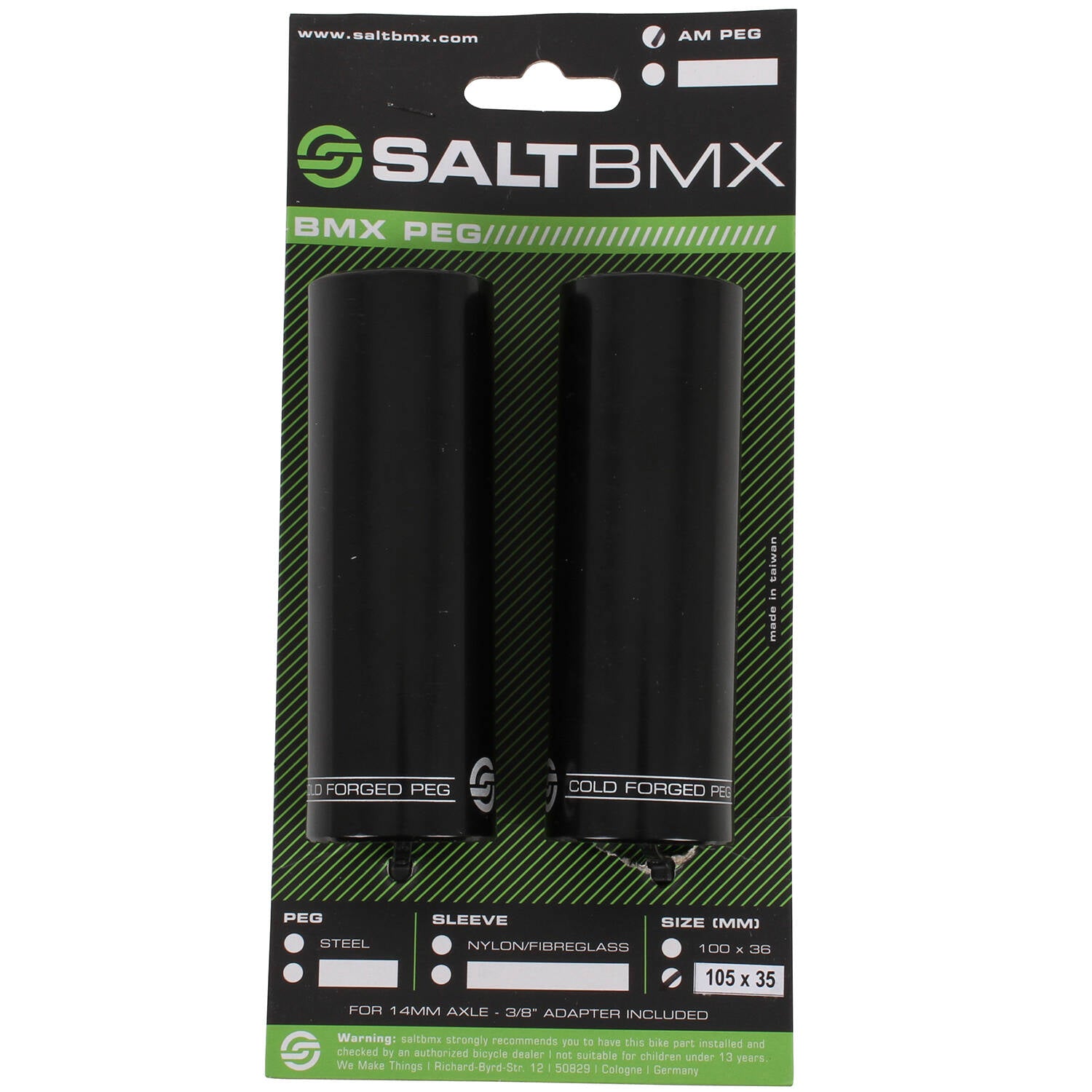 Salt AM Steel BMX Peg - Black