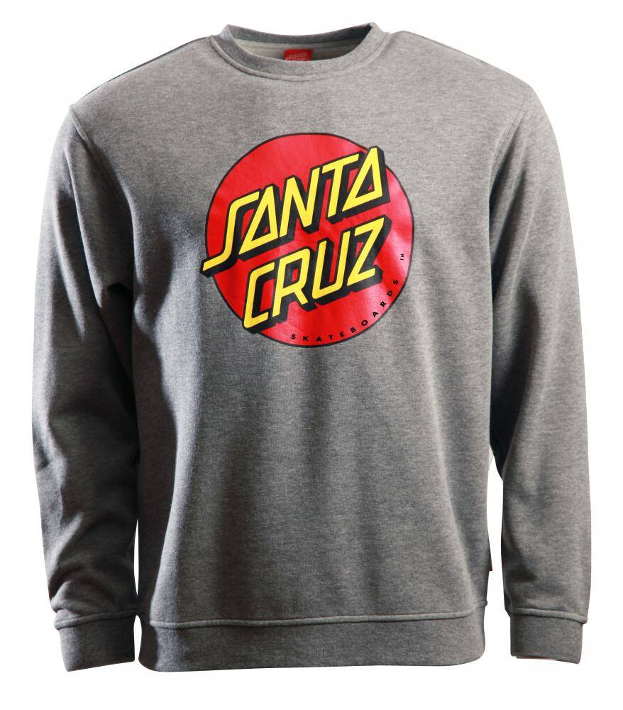 Santa Cruz Classic Dot Crewneck - Dark Heather LRG
