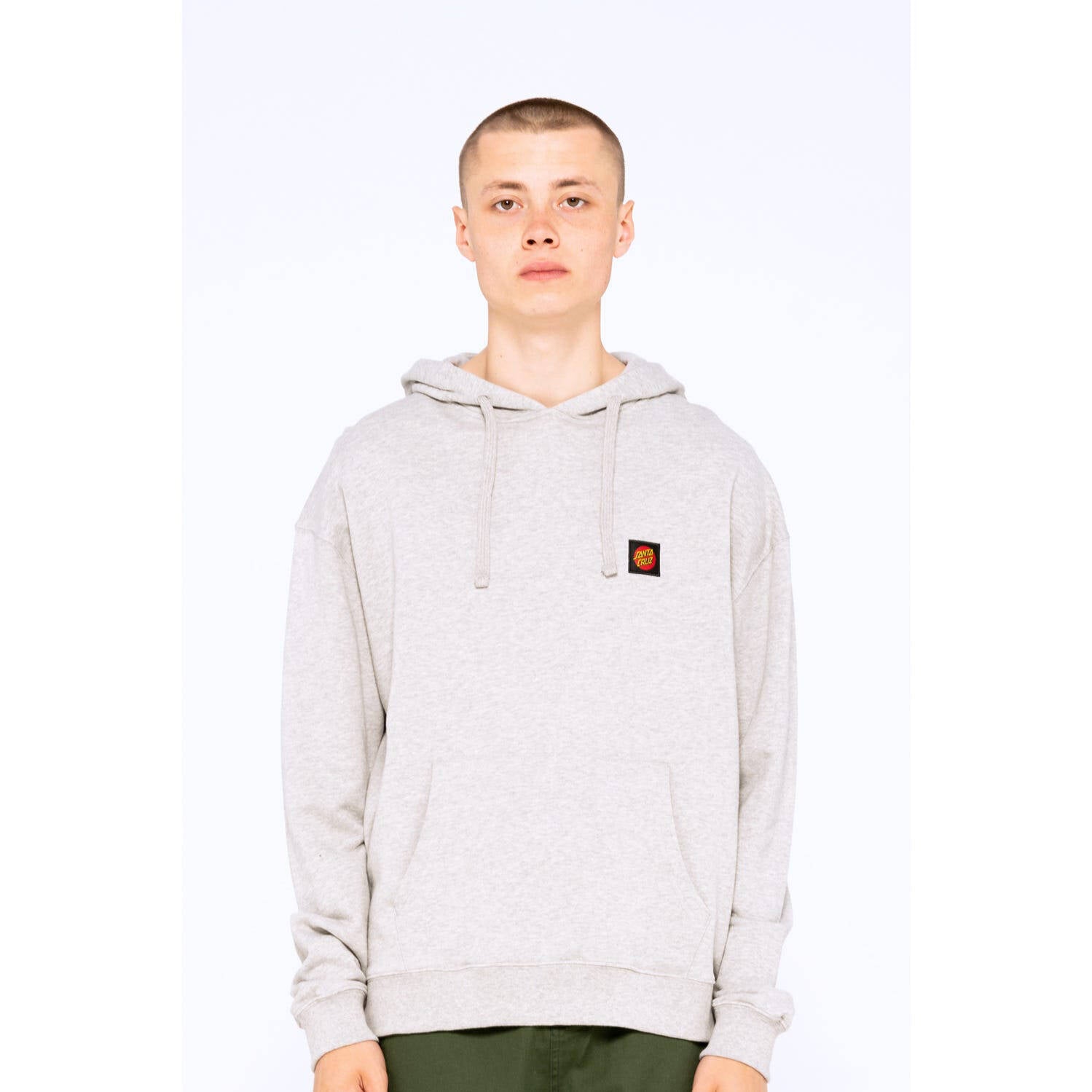 Santa Cruz Classic Label Hoodie - Heather Grey