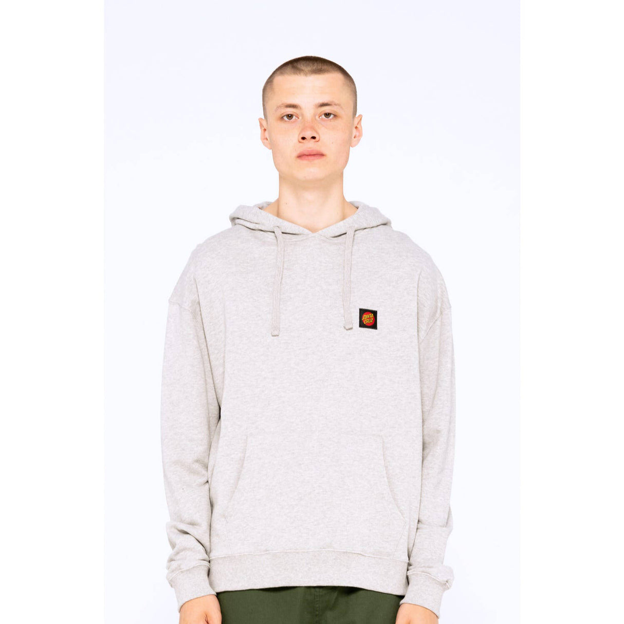 Santa Cruz Classic Label Hoodie - Heather Grey