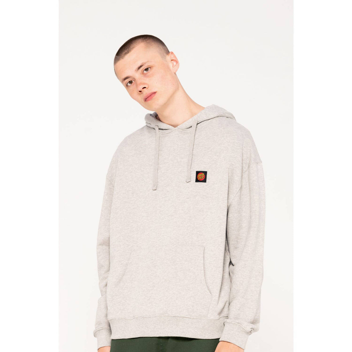 Santa Cruz Classic Label Hoodie - Heather Grey