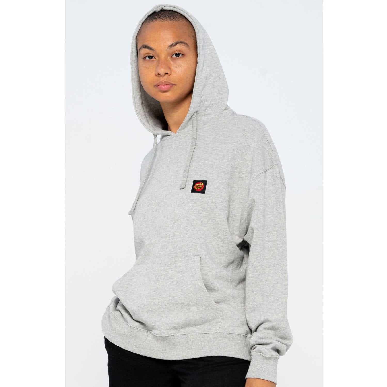 Santa Cruz Classic Label Hoodie - Heather Grey